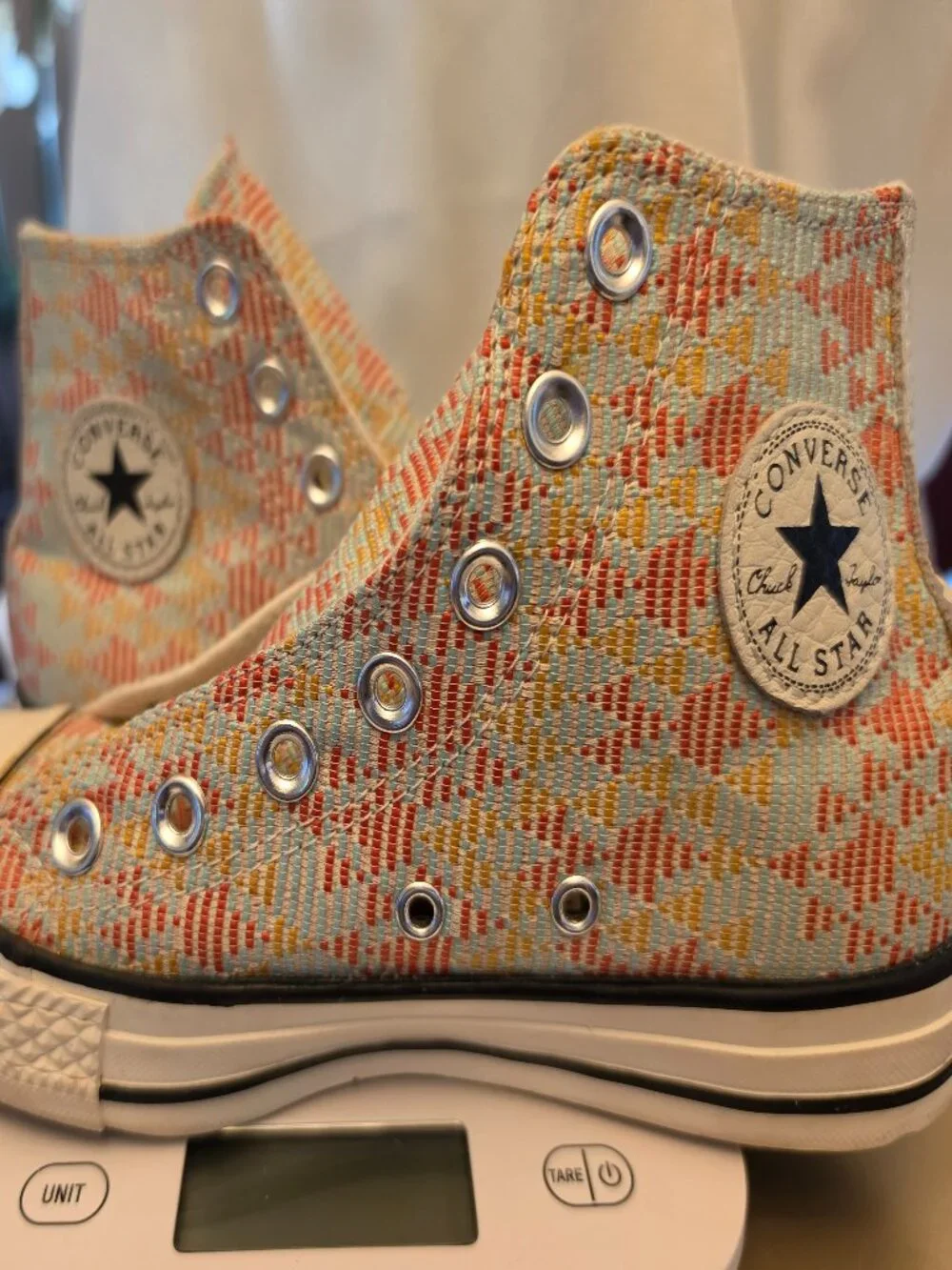 Converse Chuck Taylor All Star Natural/Brake Light SZ 5.5 Tennis Shoes